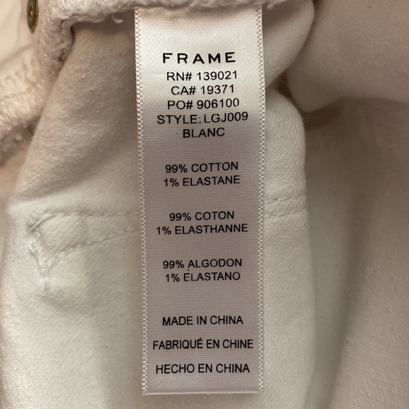 FRAME WHITE JEANS (Le Garçon) NWOT - Picture 10 of 13